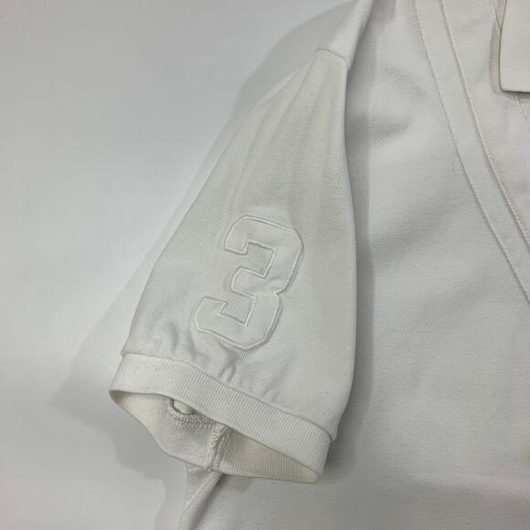 Polo Ralph Lauren Shirt Mens L Large White Cotton Big Pony Neck Stole Feature - Picture 7 of 12
